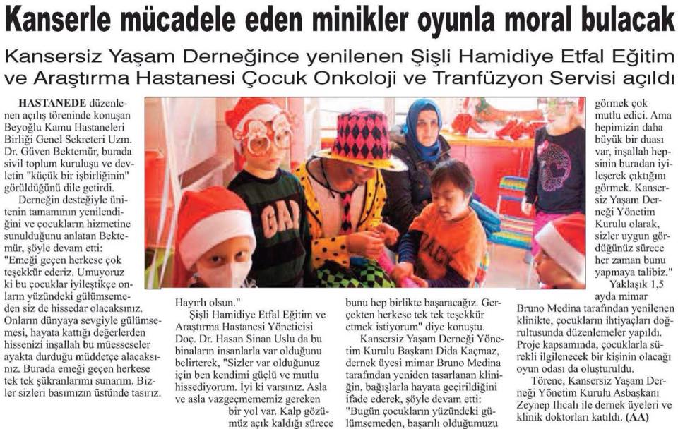 SISLI ETFAL HASTANESI COCUK ONKOLOJI BOLUMU